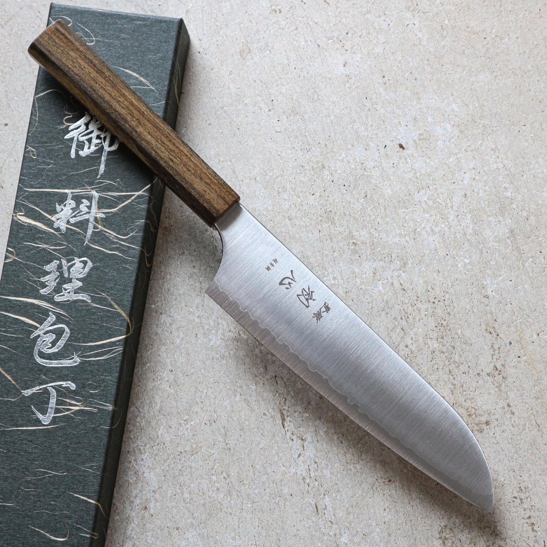 Hatsukokoro Hayabusa AO Migaki Santoku 180 mm