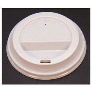 White Dome Lid for Hot Cups