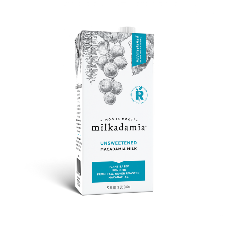 Milkadamia Unsweetened - Foodservice - Bulk Order - 4 Cases ( 4 x 6 x 32oz Packs = 24 Packs) - Free Shipping)