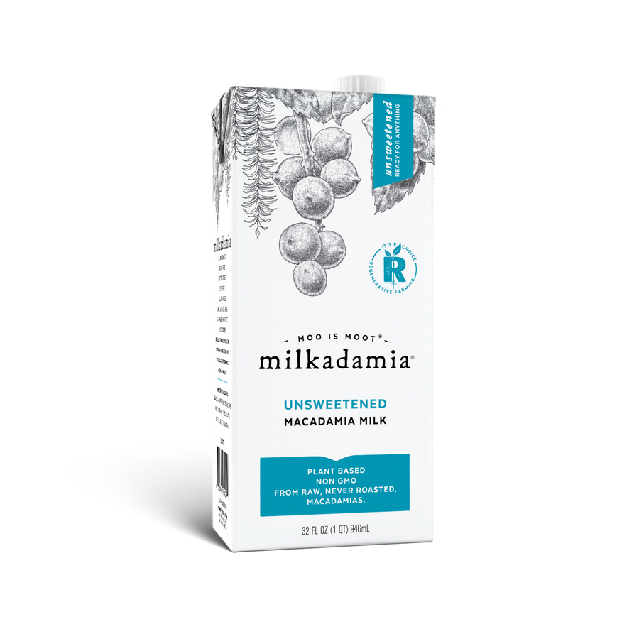 Milkadamia Unsweetened - Foodservice - Bulk Order - 4 Cases ( 4 x 6 x 32oz Packs = 24 Packs) - Free Shipping)