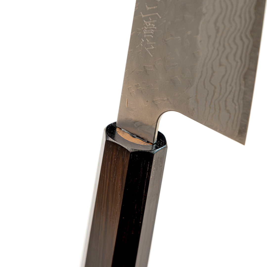 Couteau Gyuto 235 mm en acier damassé Tsuchime de Nigara Hamono