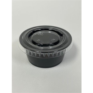 Black Plastic Sauce Cup