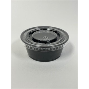 Black Plastic Sauce Cup