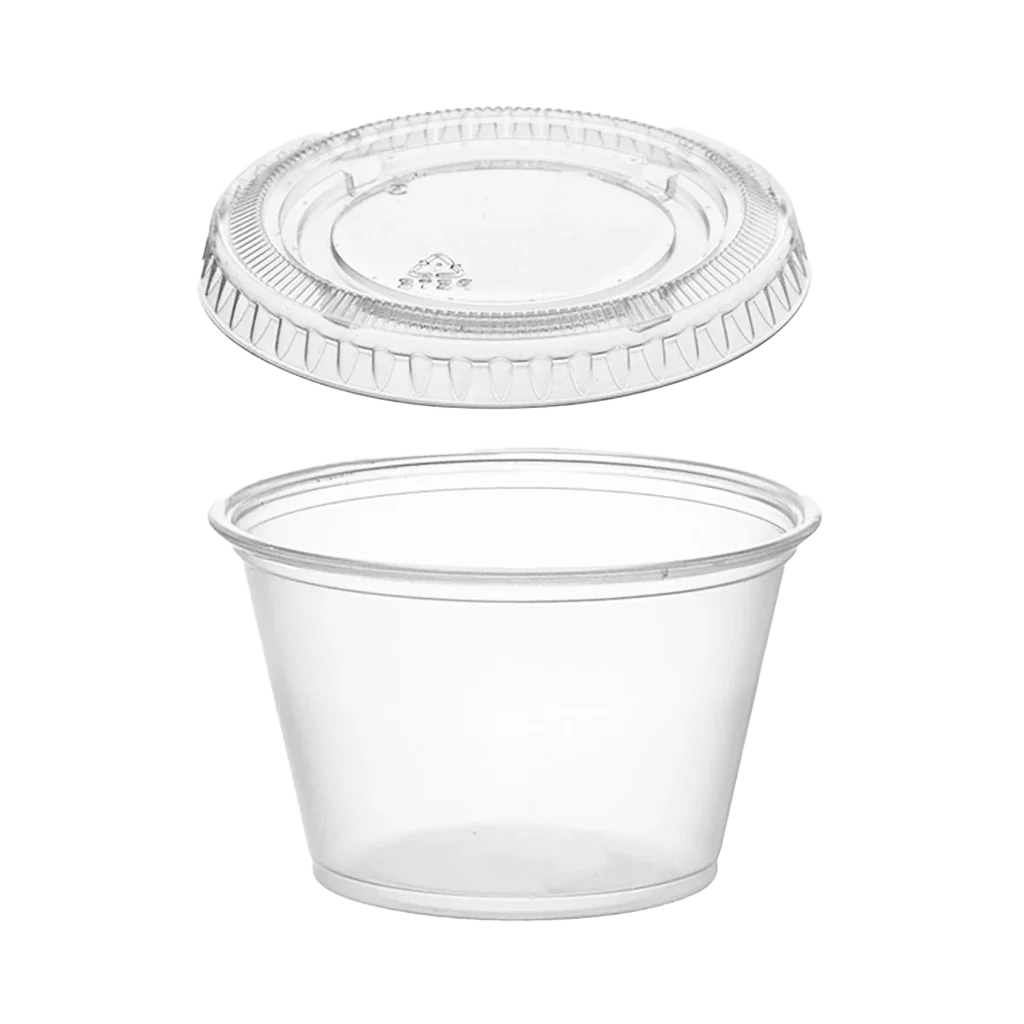 Clear Portion PP Cups with Lid