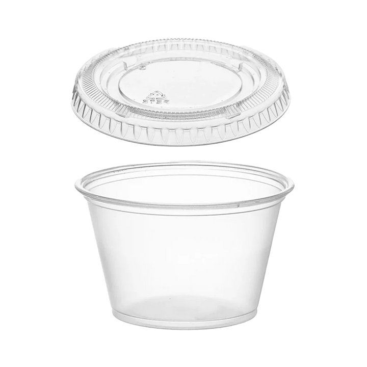 Clear Portion PP Cups with Lid
