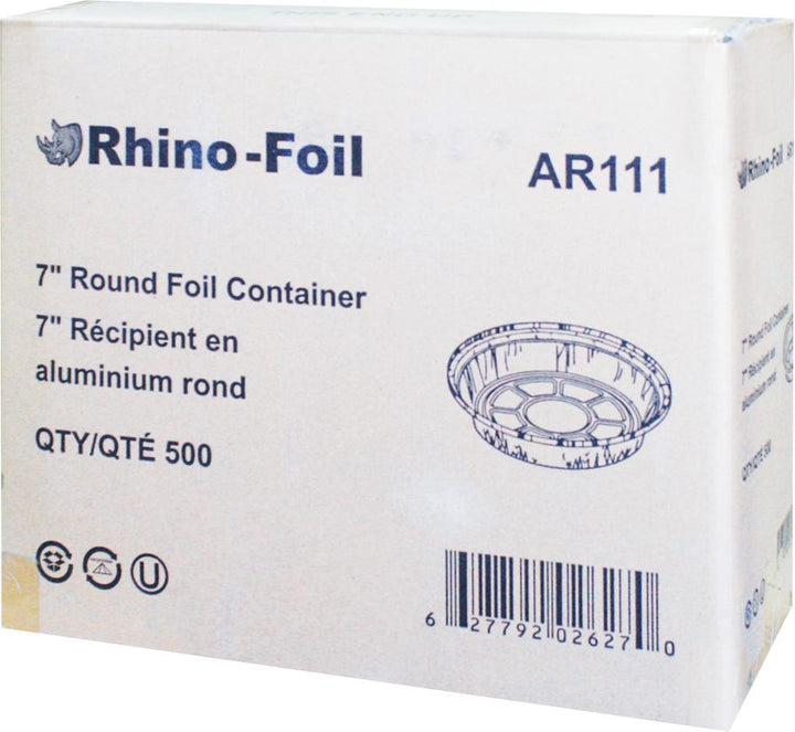 Rhino-Foil - Contenant rond de 7 pouces - Aluminium - Résistant