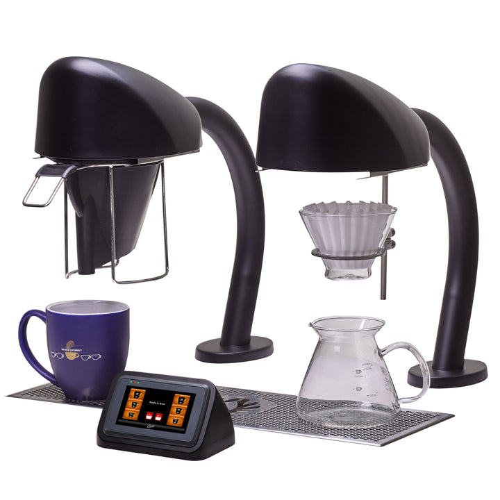 Wilbur Curtis G4 Seraphim Single Cup Coffee Brewer - Twin Single Cup Undercounter Coffee Brewer Black