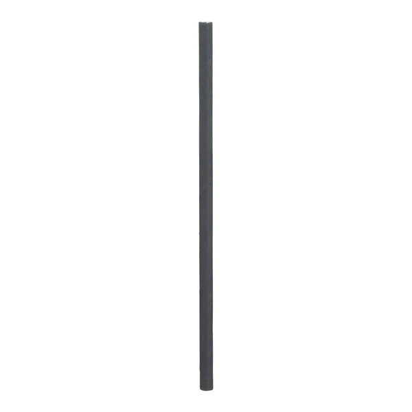 6" Solid Black Cocktail Paper Straw Unwrapped - 4 x 500 - Stone Paper Straws - Eco Friendly Made in Canada