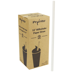 Box of White Milkshake Straws
