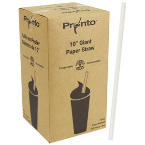 Box of Wrapped White Straws