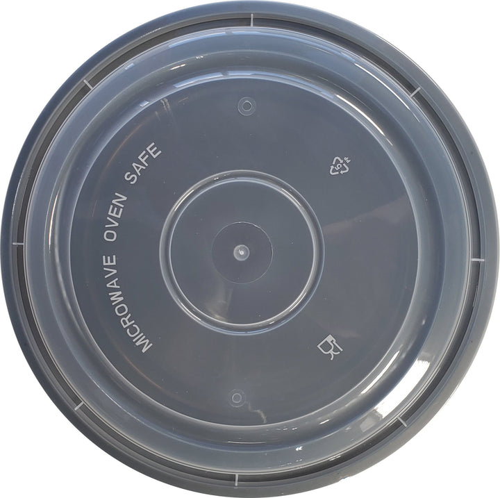 Value+ - Contenant rond en plastique blanc de 9 pouces