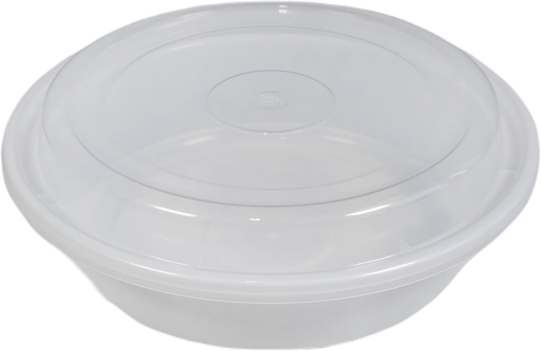 Rhino - Heavy 6" Round PP Combo Container - White