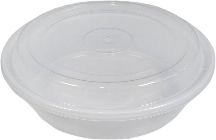 Rhino - Heavy 6" Round PP Combo Container - White