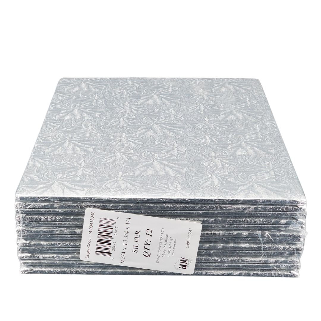 Enjay - Plateau à gâteau - Argent - 9,75x13,75x1/4