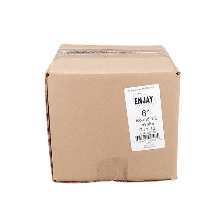 Enjay - Plateau à gâteau - Rond - Blanc - 6x1/2