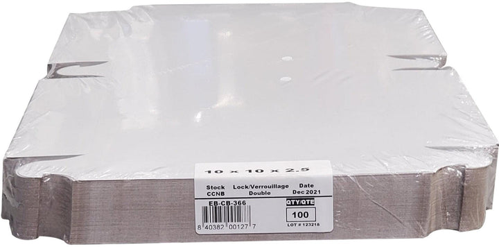 EB - Boîtes à gâteaux blanches - 10x10x2.5