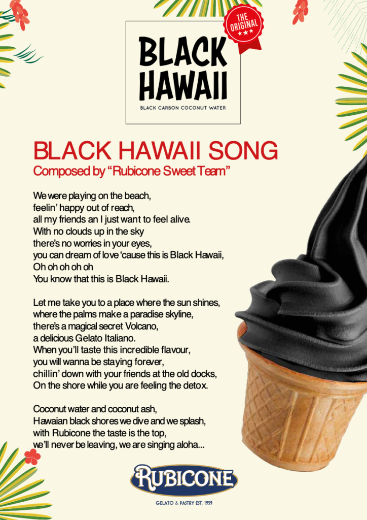 Black Hawaii Song - Vegan Black Hawaii Ready Base for Gelato & Soft Serve - Case of 8 x 1.45 KG bags - Rubicone Canada