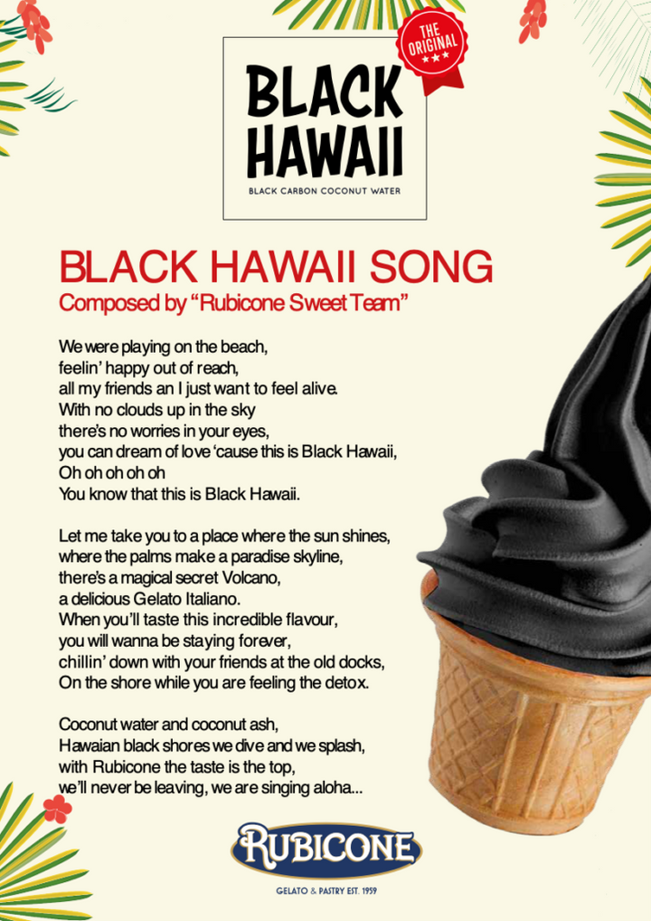 Black Hawaii Song - Vegan Black Hawaii Ready Base for Gelato & Soft Serve - Case of 8 x 1.45 KG bags - Rubicone Canada