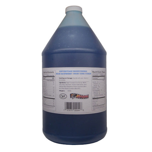Snow Cone Syrup Blue Raspberry - 4 x 1 Gallon