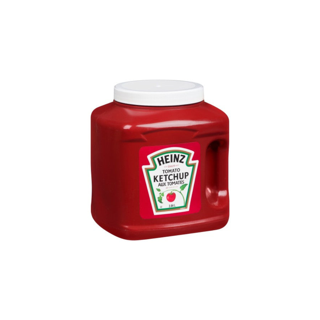 A row of Plastic Heinz Tomato Ketchup bottles on a supermarket shelf A row of Plastic Heinz Tomato Ketchup bottles on a supermarket shelf