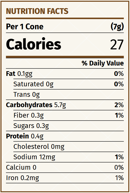 Double Header Cones Nutrition Facts