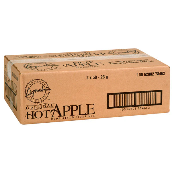 Original Hot Apple Cider - Drink Mix - Lynch - Case (2 X 50 x 23g ) = 100 Packs
