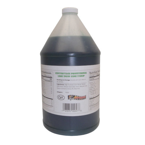 Snow Cone Syrup Lime - 4 x 1 Gallon