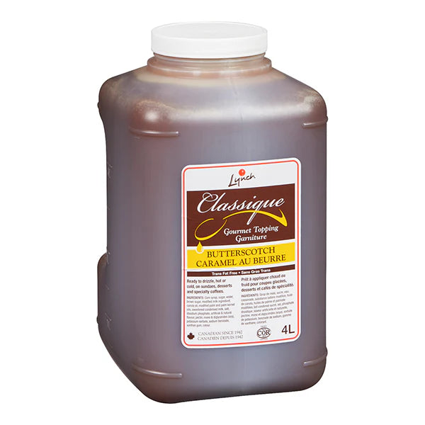 Classic Butterscotch Gourmet Sundae Topping - 2X4L/CS - by Lynch Foods Canada