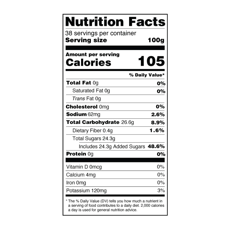 Rainbow Coconut Jelly Nutrition Facts - Bossen Canada - Wholesaler Fun Foods Canada