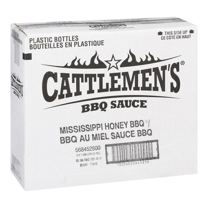 Sauce BBQ style Mississippi au miel - 2 x 3,78 L - Cattlemen's - Ingrédients pour restaurants et services de restauration - Distribution canadienne