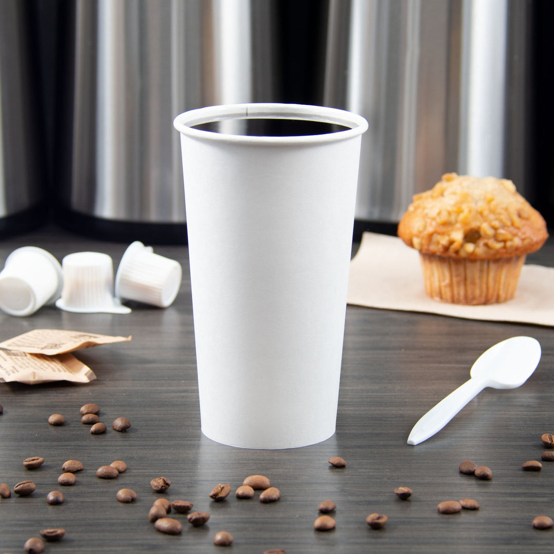 Coupe en papier blanche pour boissons chaudes 4 oz - 20 x 50 unités - Solo Cup - Emballage et accessoires - Fournitures et équipement pour restaurants - Distribution canadienne