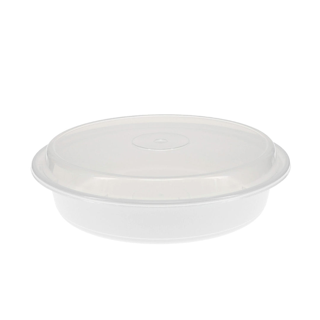 Récipient rond en plastique blanc avec couvercle - 150 x 48 oz - Versatainer - Emballage et accessoires - Fournitures et équipement pour restaurants - Distribution canadienne