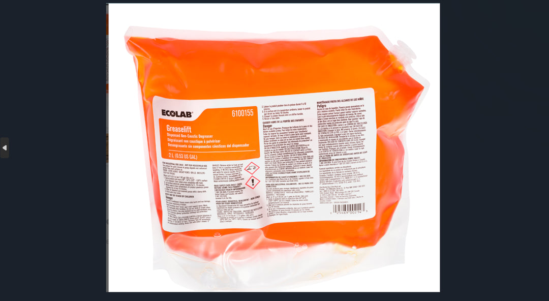 Distributeur de dégraissant nettoyant Greaselift - 2 x 2 L - Ecolab - Emballage et accessoires - Fournitures et équipement pour restaurants - Distribution canadienne