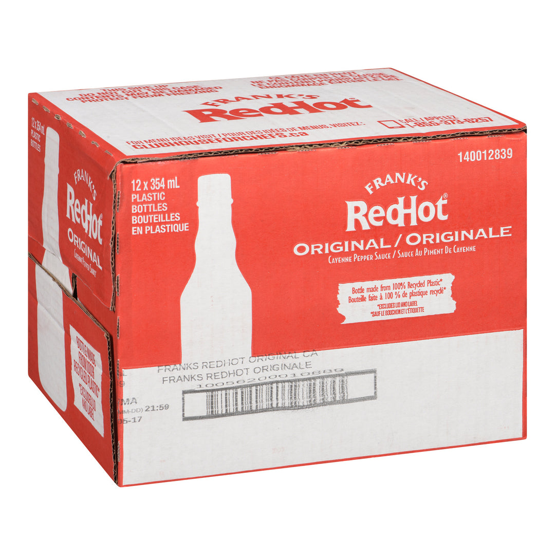 Sauce Red Hot Original Franks - 12 x 354 mL - Franks - Ingrédients pour restaurants et services de restauration - Distribution canadienne