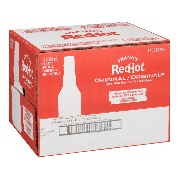 Sauce Red Hot Original Franks - 12 x 354 mL - Franks - Ingrédients pour restaurants et services de restauration - Distribution canadienne