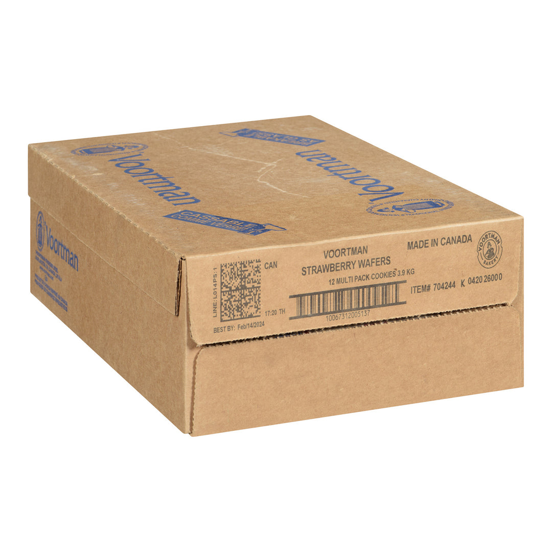 Gaufre Cookie Fraise - 12 x 300 g - Voortman - Ingrédients pour restaurants et services de restauration - Distribution canadienne