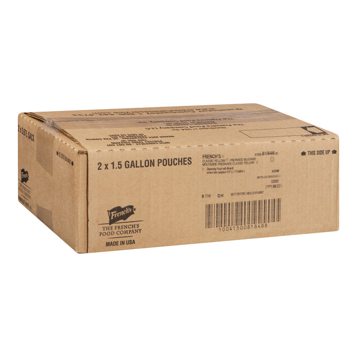 Sachet Jaune Moutarde - 2 x 1.5 LaL - Frenchs - Ingrédients pour Restaurants et Services de Restauration - Distribution Canadienne