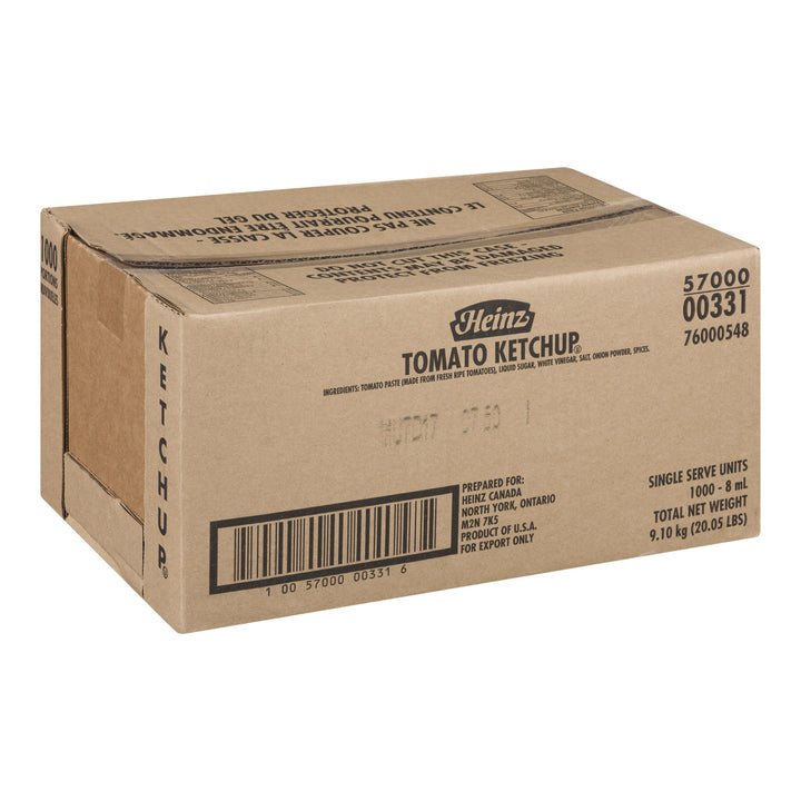 Sachet de ketchup - 1000 x 8 mL - Heinz - Ingrédients pour restaurants et services de restauration - Distribution canadienne