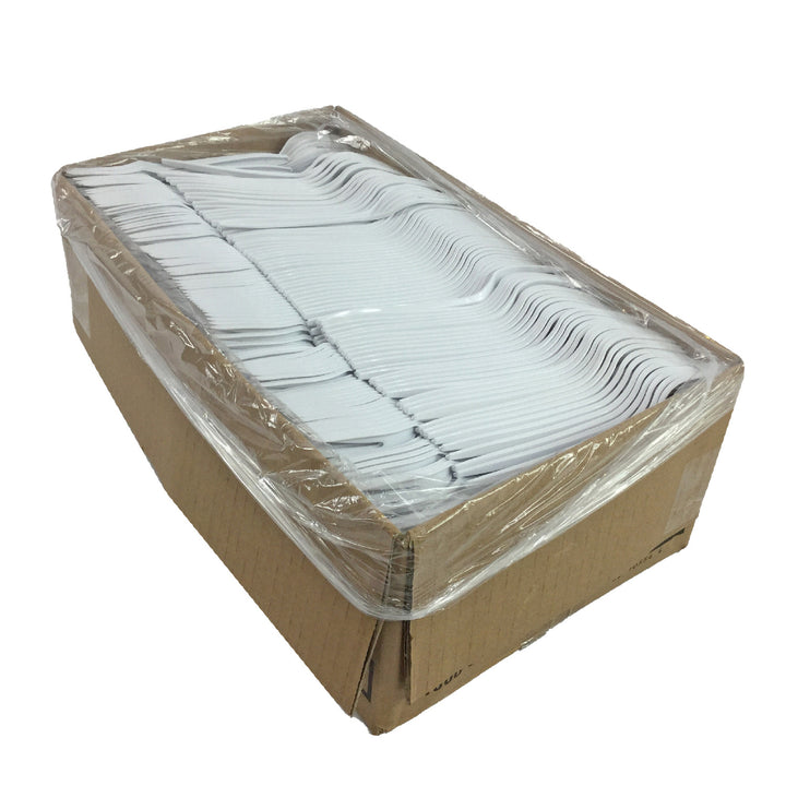 Fourchette en plastique polypropylène blanche, poids moyen - 1000 unités - Prairie Packagi - Emballage et accessoires - Fournitures et équipement pour restaurants - Distribution canadienne