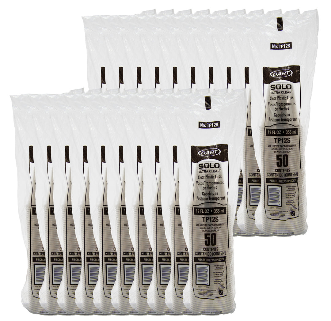 Bouteille en plastique transparente 12 oz, forme basse - 20 x 50 unités - Conteneur pour fléchettes - Emballage et accessoires - Fournitures et équipement pour restaurants - Distribution canadienne