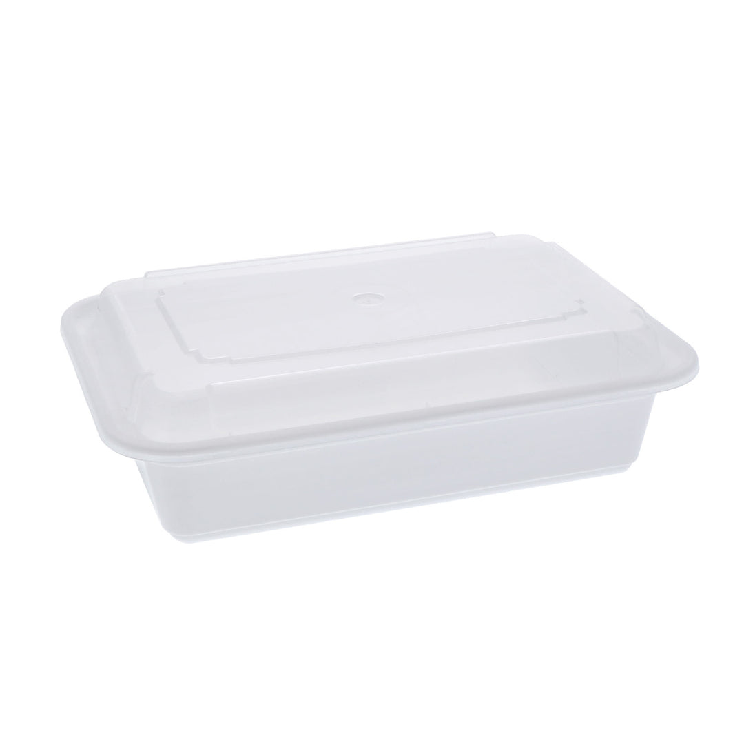 Récipient rectangulaire en plastique blanc avec couvercle - 150 x 38 oz - Versatainer - Emballage et accessoires - Fournitures et équipement pour restaurants - Distribution canadienne
