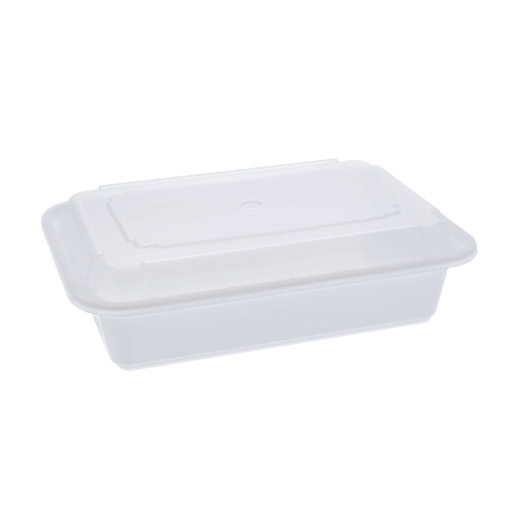 Récipient rectangulaire en plastique blanc avec couvercle - 150 x 38 oz - Versatainer - Emballage et accessoires - Fournitures et équipement pour restaurants - Distribution canadienne