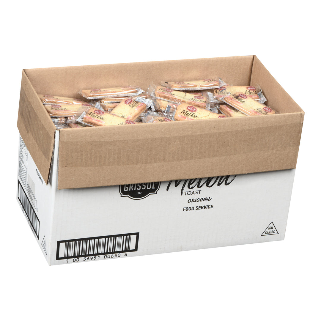 Cracker Melba Toast Portion Control - 400 x 2 unités - Grissol - Ingrédients pour restaurants et services de restauration - Distribution canadienne
