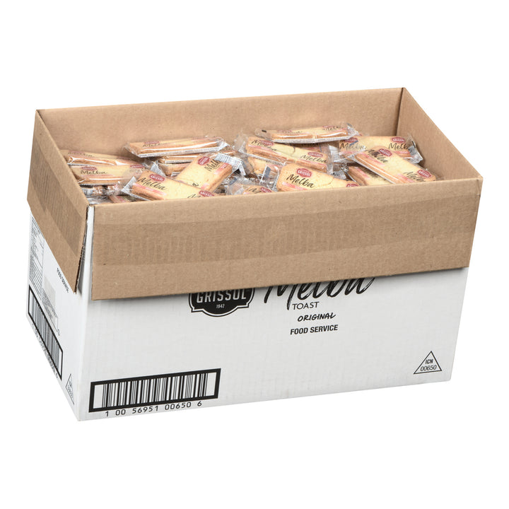 Cracker Melba Toast Portion Control - 400 x 2 unités - Grissol - Ingrédients pour restaurants et services de restauration - Distribution canadienne
