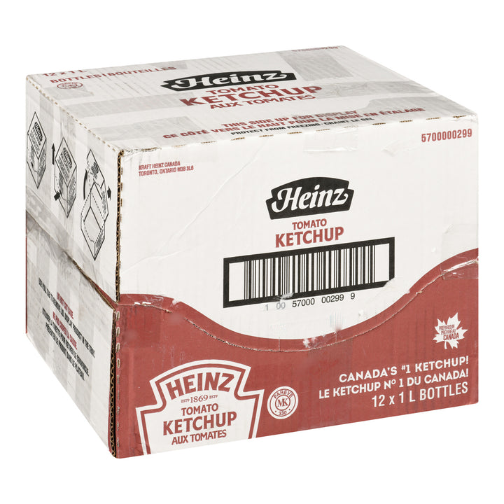 Bouteille de ketchup à presser - 12 x 1 L - Heinz - Ingrédients pour restaurants et services de restauration - Distribution canadienne