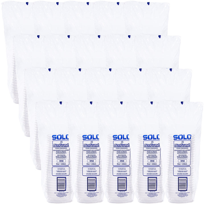 Récipients en plastique transparent pour plats à emporter, 8 oz - 20 x 25 unités - Solo Cup - Emballage et accessoires - Fournitures et équipement pour restaurants - Distribution canadienne