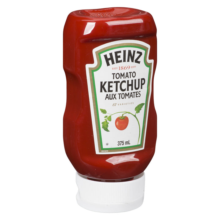 Ketchup Bottled Upside Down - 24 x 375 mL - Heinz - Restaurant and Foodservice Ingredients - Canadian Distribution