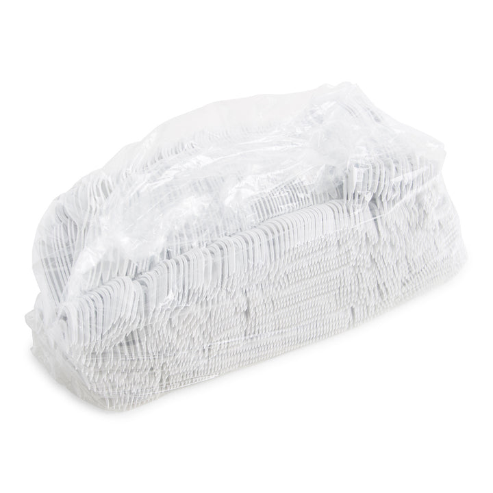 Fourchette en plastique polypropylène blanche, poids moyen - 1000 unités - Prairie Packagi - Emballage et accessoires - Fournitures et équipement pour restaurants - Distribution canadienne