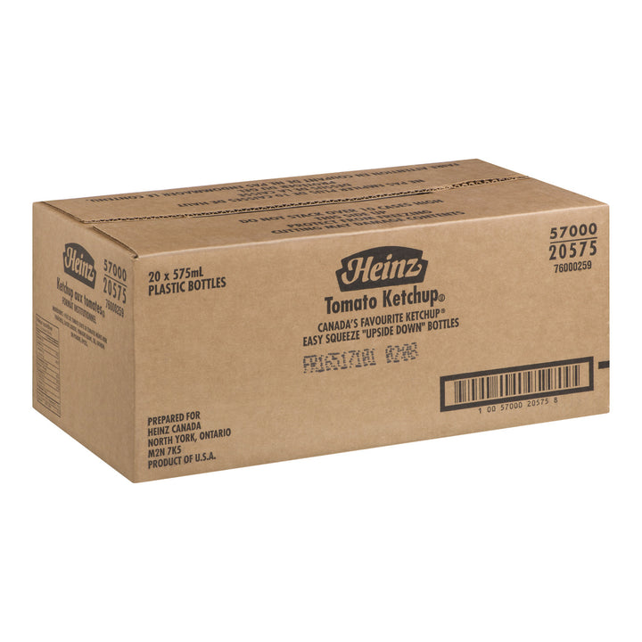 Ketchup Squeeze Grande Bouteille - 20 x 575 mL - Heinz - Ingrédients pour Restaurants et Services de Restauration - Distribution Canadienne