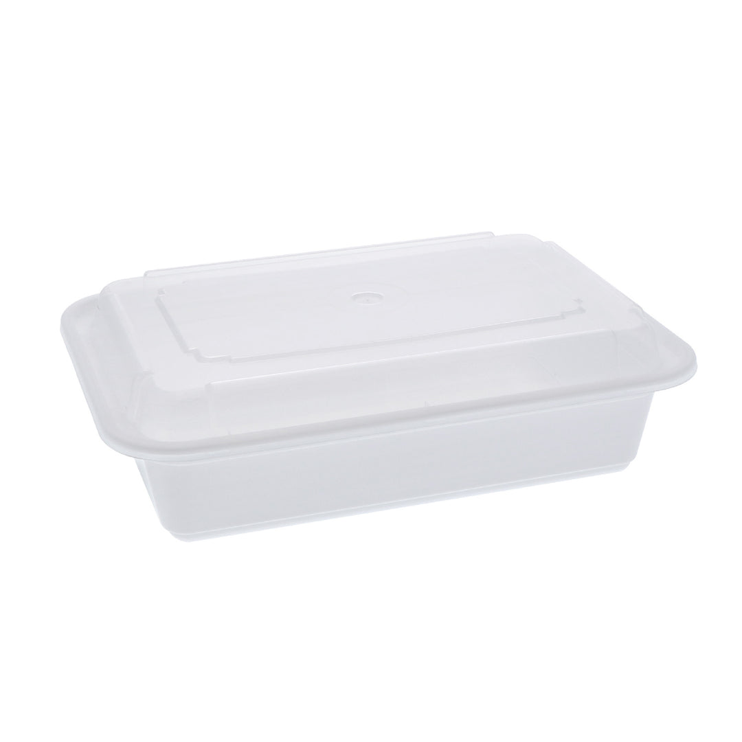 Récipient rectangulaire en plastique blanc avec couvercle - 150 x 38 oz - Versatainer - Emballage et accessoires - Fournitures et équipement pour restaurants - Distribution canadienne